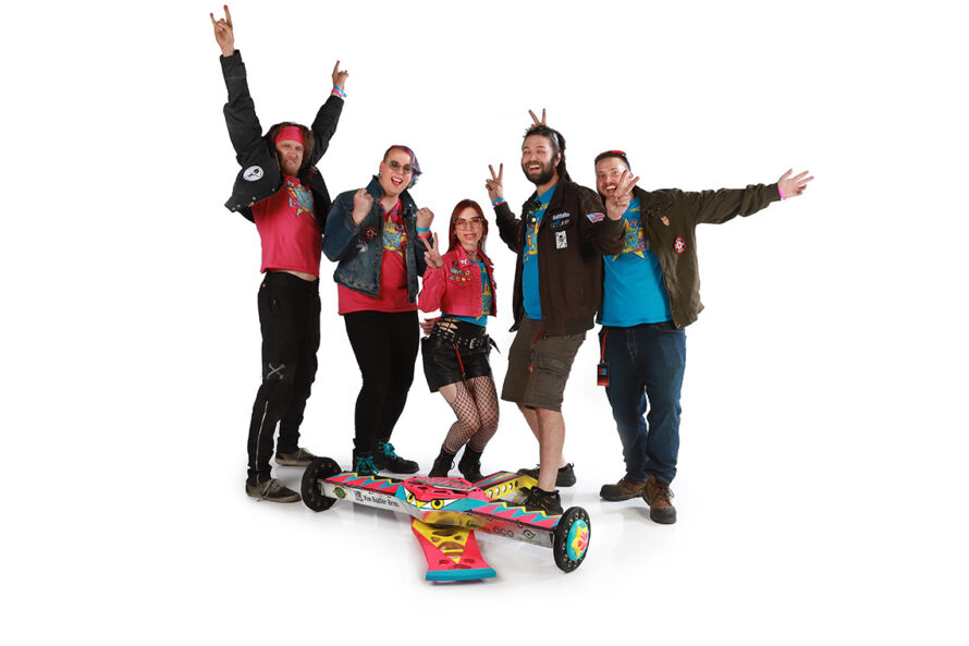 Team HiJinx posing with their BattleBot