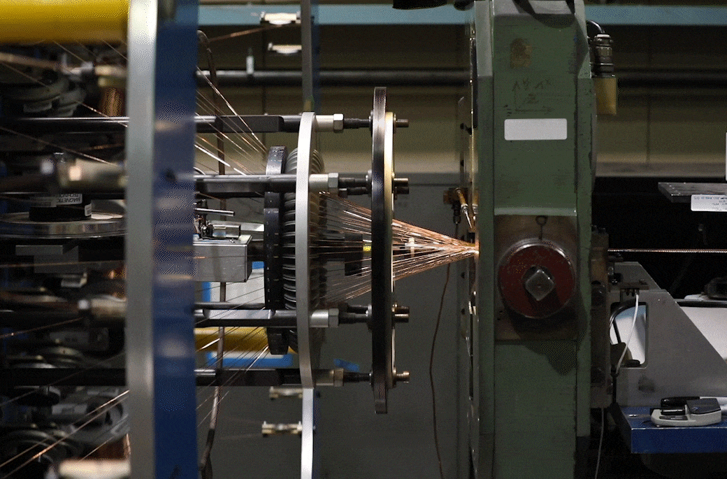 Animated GIF of wire winding process for focusing magnets
