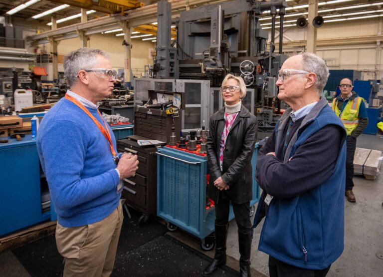 Von der Lippe with Roe and Berkeley Lab Director Mike Witherell, March 2023