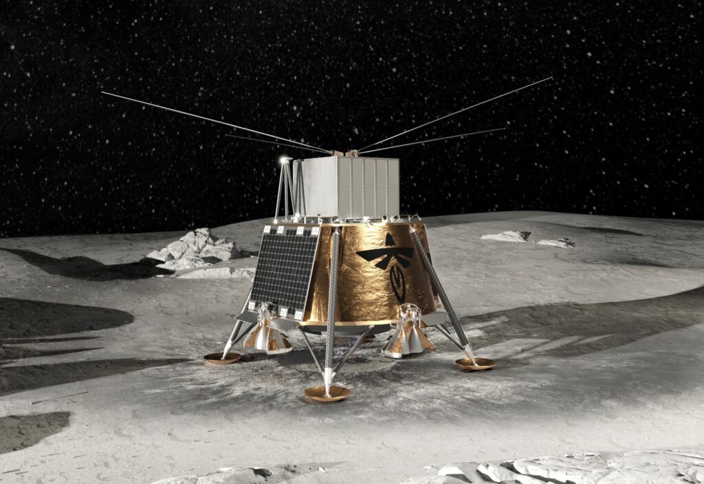 Artist rendering of LuSEE-Night on the moon