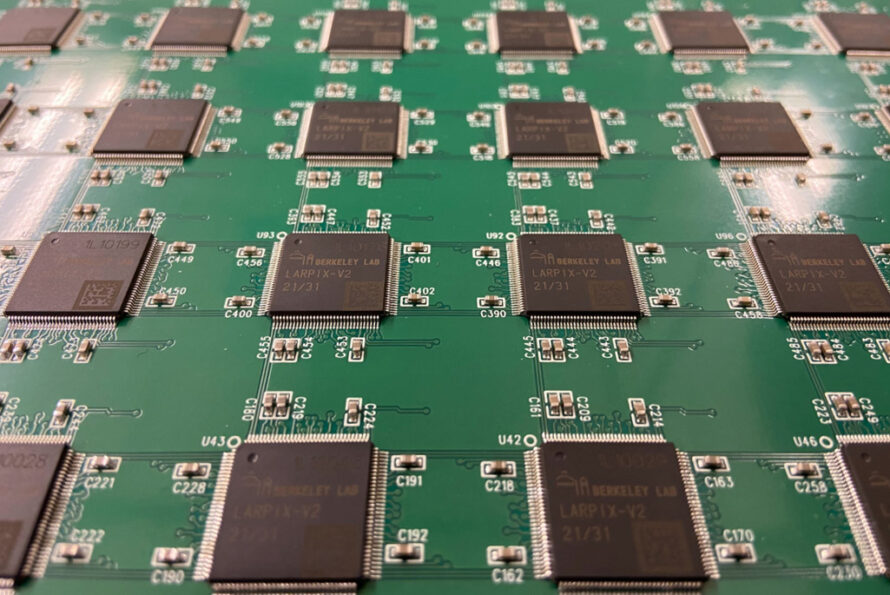 Close up view of LArPix