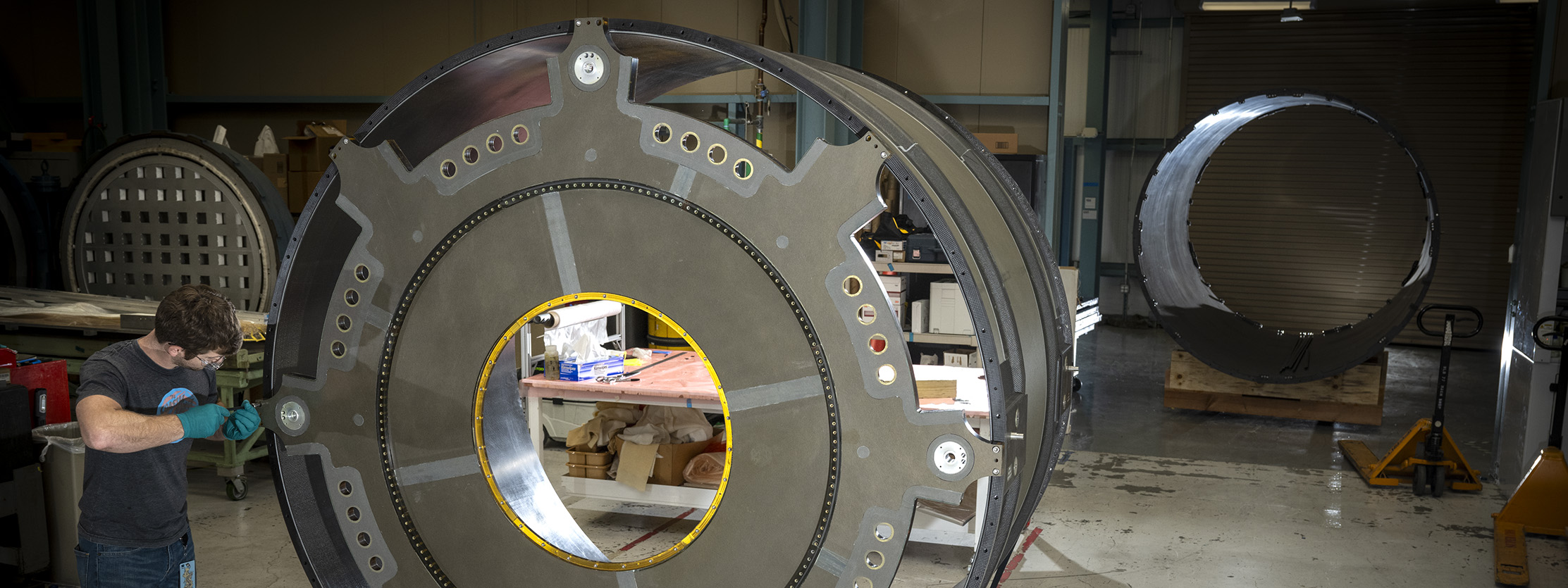 An ATLAS Detector carbon fiber cylinder.