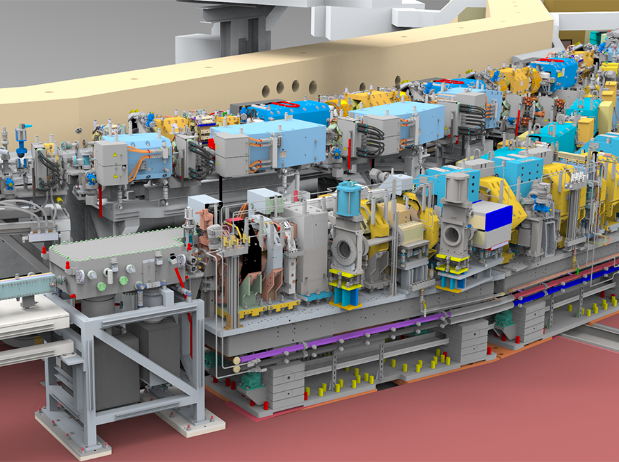 Photorealistic CAD rendering of lab equipment.