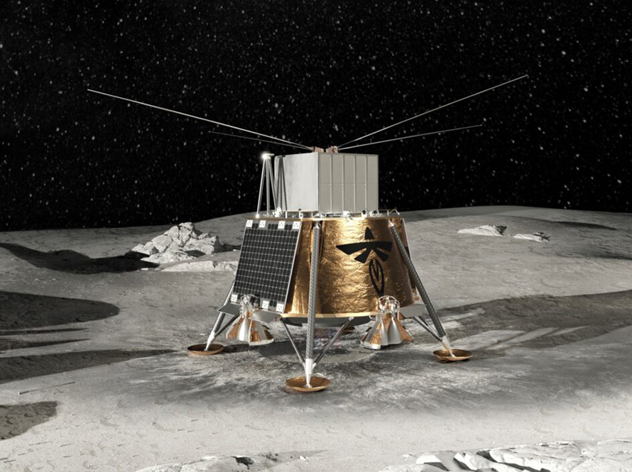Artist rendering of LuSEE-Night on the moon.