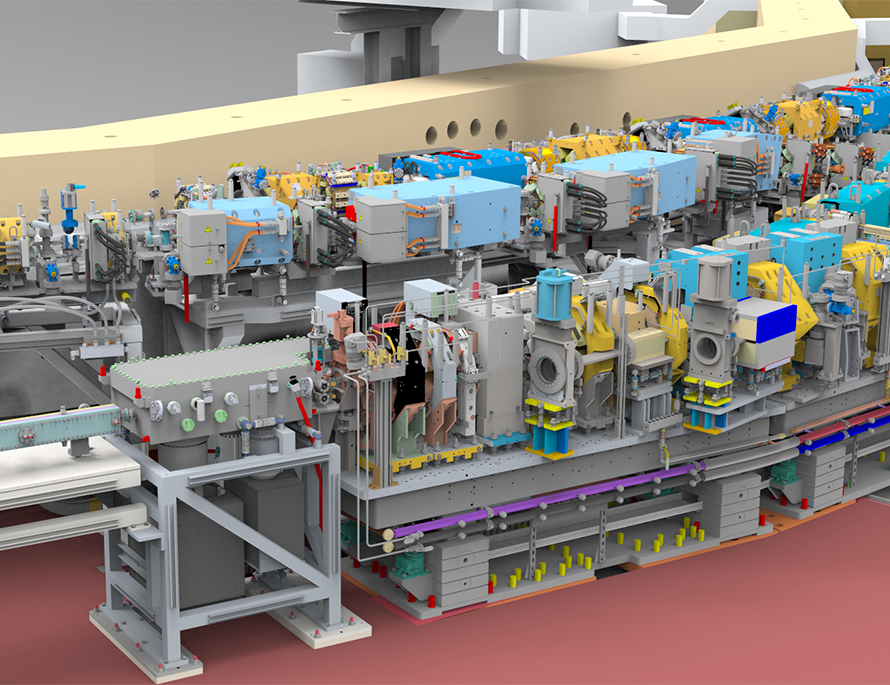 Photorealistic CAD rendering of lab equipment.