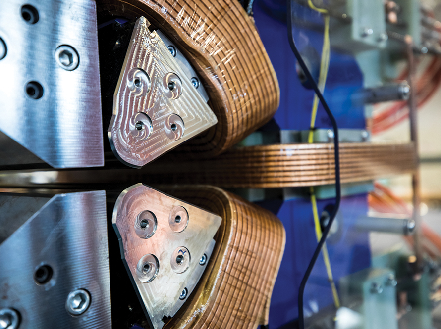 Close up of magnet component.