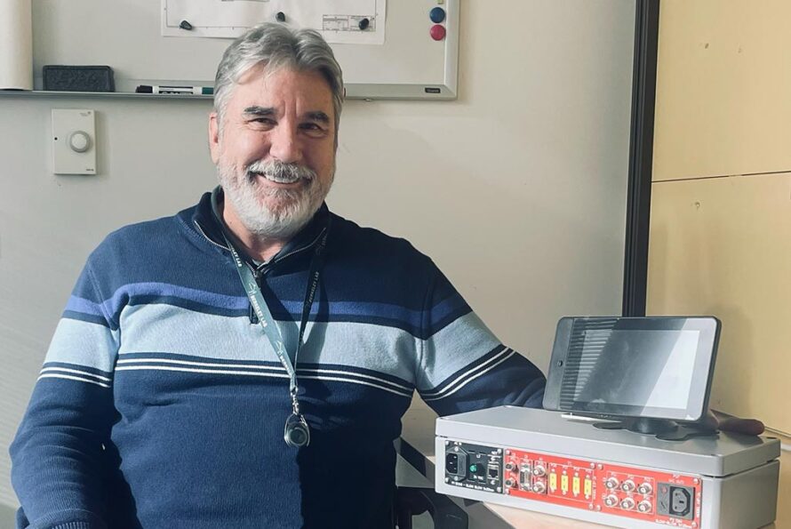 Ernesto Paiser, ALS Instrument Software Support Group Lead, pictured with the new no-code interlock system.